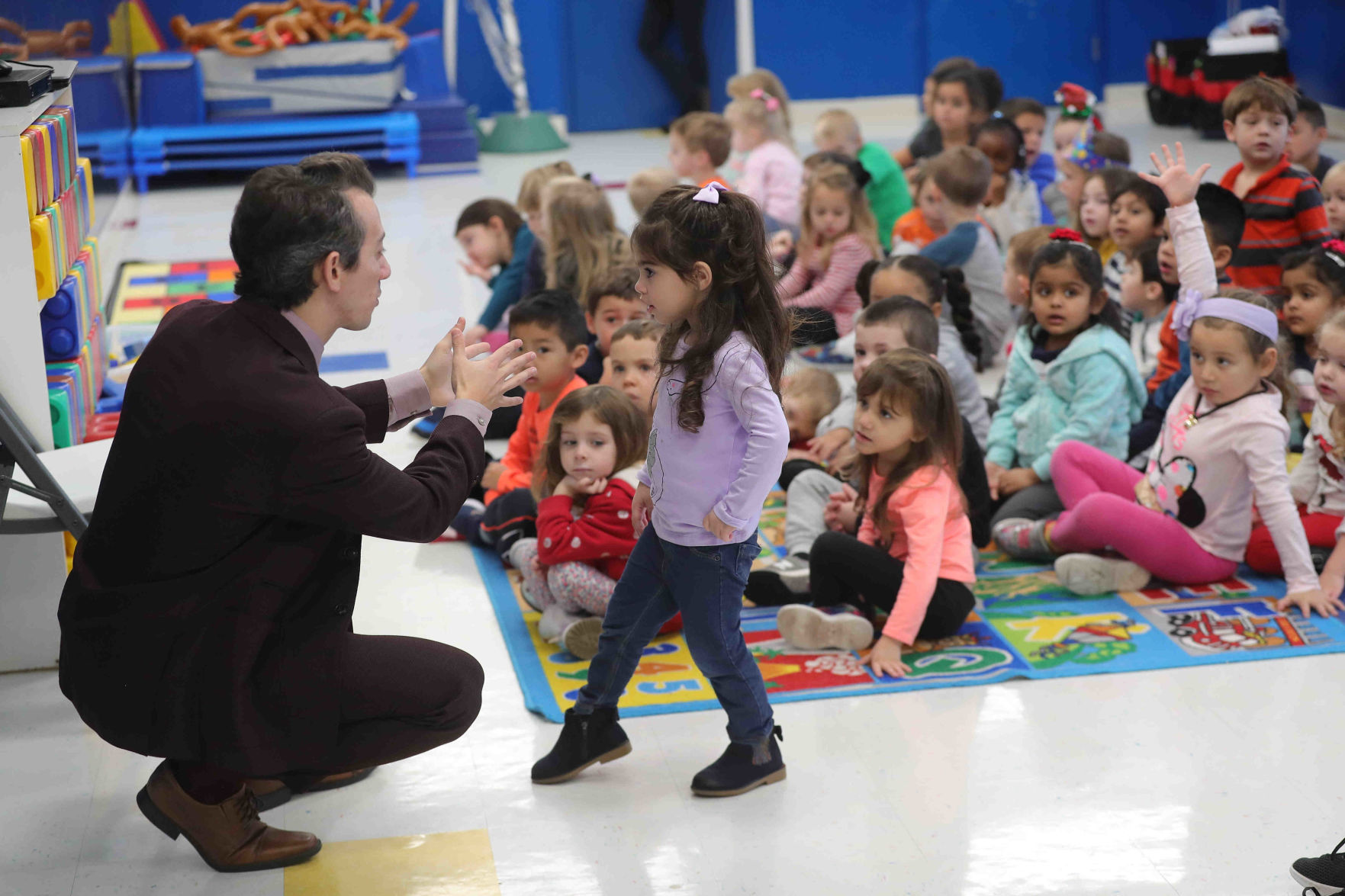 Meteorologist Joe Martucci at the English Creek Academy